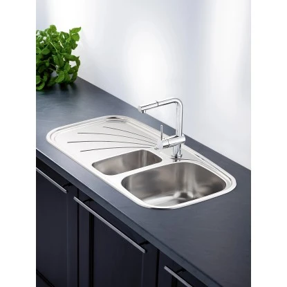 OBI Einbauspüle Quadra Duo 100 Edelstahl Eckig 3 OBI Einbauspüle Quadra Duo 100 Edelstahl Eckig – Bild 3