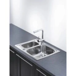 OBI Einbauspüle Quadra Duo 62 Edelstahl Eckig -Küchenbedarf Geschäft 135452 picture 3