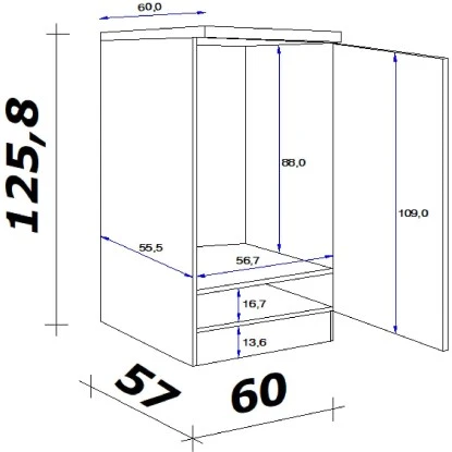 Flex-Well Kühlschrankumbau Lucca 60 Cm Inkl. Abdeckplatte 2 Flex-Well Kühlschrankumbau Lucca 60 Cm Inkl. Abdeckplatte – Bild 2