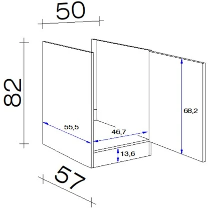 Flex-Well Spülenunterschrank 50cm Ohne Arbeitsplatte Arizona Quarz Cubanit-Eiche 3 Flex-Well Spülenunterschrank 50cm Ohne Arbeitsplatte Arizona Quarz Cubanit-Eiche – Bild 3