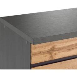 Held Möbel Spülenunterschrank Turin 120 Cm Mit 2 Türen Wotaneiche/Graphit -Küchenbedarf Geschäft 189417 11016600 CU 05