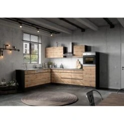 Held Möbel Küchen-Eckschrank Turin 120 Cm Wotaneiche/Graphit -Küchenbedarf Geschäft 189465 11016600 AB 14 1