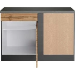 Held Möbel Küchen-Eckschrank Turin 120 Cm Wotaneiche/Graphit -Küchenbedarf Geschäft 189465 11016600 S 02 1