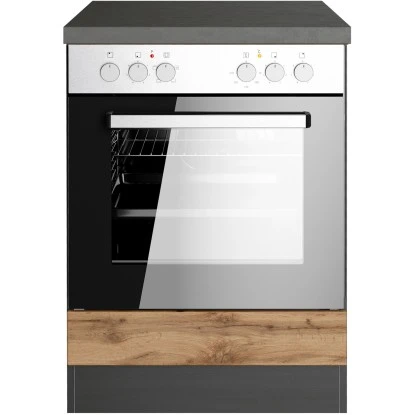 Held Möbel Herdumbauschrank Turin 60 Cm Wotaneiche/Graphit 2 Held Möbel Herdumbauschrank Turin 60 Cm Wotaneiche/Graphit – Bild 2