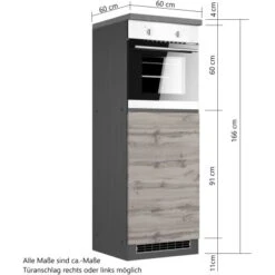 Held Möbel Kühlschrank/Ofenumbauschrank Turin 60 Cm Wotaneiche/Graphit 18 Held Möbel Kühlschrank/Ofenumbauschrank Turin 60 Cm Wotaneiche/Graphit -Küchenbedarf Geschäft 189522 11016600 VM 07