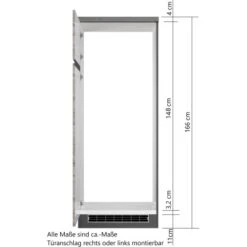 Held Möbel Umbauschrank Für Kühl/Gefrierkombi Turin 60 Cm Wotaneiche/Graphit -Küchenbedarf Geschäft 189542 11016600 VM 08