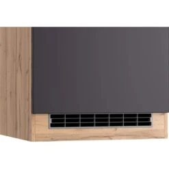 Held Möbel Umbauschrank Für Kühl/Gefrierkombi Turin 60 Cm Graphit/Wotaneiche -Küchenbedarf Geschäft 189543 11016600 CU 06