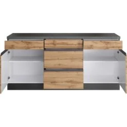 Held Möbel Küchenunterschrank Turin 180 Cm Wotaneiche/Graphit 12 Held Möbel Küchenunterschrank Turin 180 Cm Wotaneiche/Graphit -Küchenbedarf Geschäft 189575 11016600 S 02