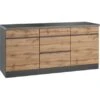 Held Möbel Küchenunterschrank Turin 180 Cm Wotaneiche/Graphit