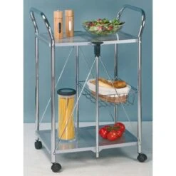 Wenko Beistell- Und Küchenwagen Sunny Silber -Küchenbedarf Geschäft 2910677 1068 900060100 2