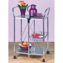 Wenko Beistell- Und Küchenwagen Sunny Silber -Küchenbedarf Geschäft 2910677 1068 900060100 3