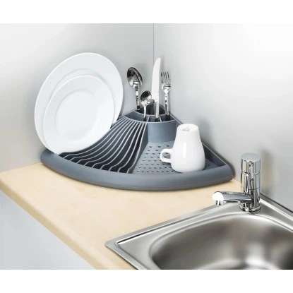 Wenko Eck-Geschirrabtropfer Grau 9 Cm X 50 Cm X 35 Cm 5 Wenko Eck-Geschirrabtropfer Grau 9 Cm X 50 Cm X 35 Cm – Bild 5