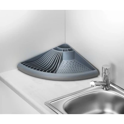 Wenko Eck-Geschirrabtropfer Grau 9 Cm X 50 Cm X 35 Cm 6 Wenko Eck-Geschirrabtropfer Grau 9 Cm X 50 Cm X 35 Cm – Bild 6