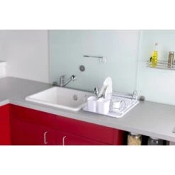 Wenko Geschirrabtropfer Clean Weiß-Chrom 12,5 Cm X 47 Cm X 32 Cm -Küchenbedarf Geschäft 301786 1068 3