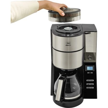 Melitta Kaffeemaschine AromaFresh Glas Schwarz Mit Mahlwerk 3 Melitta Kaffeemaschine AromaFresh Glas Schwarz Mit Mahlwerk – Bild 3