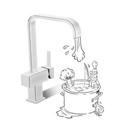 Baliv Küchenarmatur KI-1290 Verchromt -Küchenbedarf Geschäft 4007873953323 S03 300818