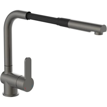 Schütte Spültischarmatur Mit Herausziehbarem Auslauf London Graphit Matt 3 Schütte Spültischarmatur Mit Herausziehbarem Auslauf London Graphit Matt – Bild 3
