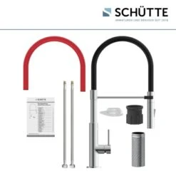 Schütte Spültischarmatur Mit Soft-Touch Schlauch Stilo Chrom-Schwarz 10 Schütte Spültischarmatur Mit Soft-Touch Schlauch Stilo Chrom-Schwarz -Küchenbedarf Geschäft 4008431791807 2759 5