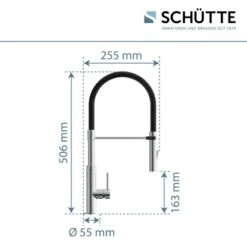 Schütte Spültischarmatur Mit Soft-Touch Schlauch Stilo Chrom-Schwarz 11 Schütte Spültischarmatur Mit Soft-Touch Schlauch Stilo Chrom-Schwarz -Küchenbedarf Geschäft 4008431791807 2759 6