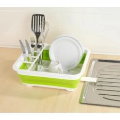 Wenko Geschirrabtropfer Faltbar Weiß-Grün 12 Wenko Geschirrabtropfer Faltbar Weiß-Grün -Küchenbedarf Geschäft 4008838164853 ambiente 01
