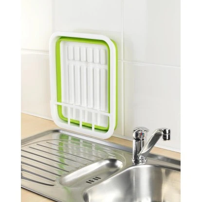 Wenko Geschirrabtropfer Faltbar Weiß-Grün 5 Wenko Geschirrabtropfer Faltbar Weiß-Grün – Bild 5
