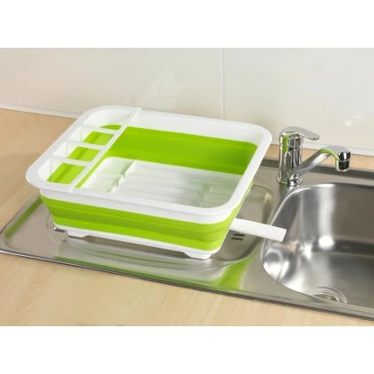 Wenko Geschirrabtropfer Faltbar Weiß-Grün 9 Wenko Geschirrabtropfer Faltbar Weiß-Grün – Bild 9