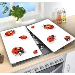 Wenko Herdabdeckplatten Universal Marienkäfer 2er Set Mehrfarbig -Küchenbedarf Geschäft 4008838235218 1068 03