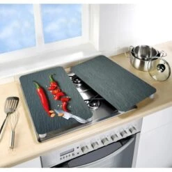Wenko Herdabdeckplatten Universal Cayenne 2er Set Mehrfarbig -Küchenbedarf Geschäft 4008838249147 1068 03