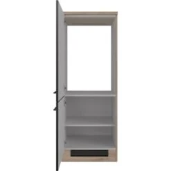 Flex-Well Exclusiv Demi-Geräteumbauschrank Capri 60 Cm Schwarz Matt-Endgrain Oak 6 Flex-Well Exclusiv Demi-Geräteumbauschrank Capri 60 Cm Schwarz Matt-Endgrain Oak -Küchenbedarf Geschäft 4047584070094 4051 S 02