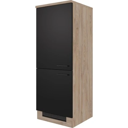 Flex-Well Exclusiv Demi-Geräteumbauschrank Capri 60 Cm Schwarz Matt-Endgrain Oak 1 Flex-Well Exclusiv Demi-Geräteumbauschrank Capri 60 Cm Schwarz Matt-Endgrain Oak