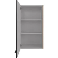 Flex-Well Exclusiv Oberschrank Capri 50 Cm X 89 Cm Schwarz Matt-Endgrain Oak -Küchenbedarf Geschäft 4047584070353 4051 S 02