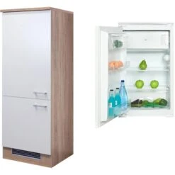 Flex-Well Classic Kühlschrank-Umbau Florida Mit Kühlschrank PKM KS 120.4A+ EB -Küchenbedarf Geschäft 4051 g 60 102 000 samoa 2