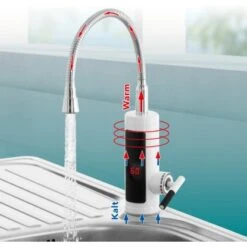 Easymaxx Warm Und Kaltwasserarmatur Mit Integriertem Durchlauferhitzer 3600 W -Küchenbedarf Geschäft 4052926017378 4257 09 A
