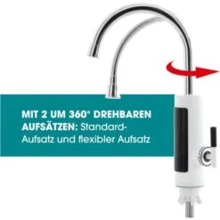 Easymaxx Warm Und Kaltwasserarmatur Mit Integriertem Durchlauferhitzer 3600 W -Küchenbedarf Geschäft 4052926017378 4257 15 AI