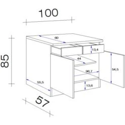 Flex-Well Exclusiv Unterschrank Capri 100 Cm Schwarz Matt-Endgrain Oak 7 Flex-Well Exclusiv Unterschrank Capri 100 Cm Schwarz Matt-Endgrain Oak -Küchenbedarf Geschäft 4070247 4051 VM US100 28mm