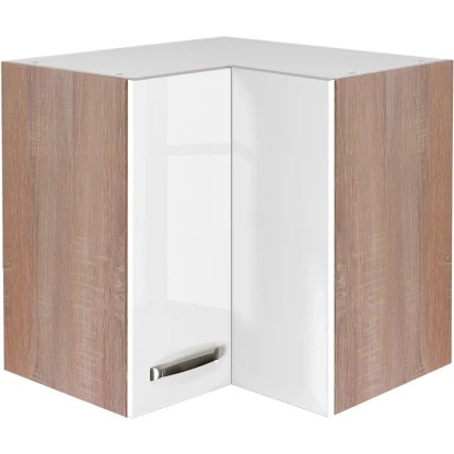 Flex-Well Exclusiv Eck-Hängeschrank Valero 60 Cm X 60 Cm Hochglanz Weiß 1 Flex-Well Exclusiv Eck-Hängeschrank Valero 60 Cm X 60 Cm Hochglanz Weiß