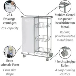 Wenko Sammelwagen Slim 3 Etagen -Küchenbedarf Geschäft 454027 1068 02