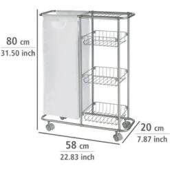 Wenko Sammelwagen Slim 3 Etagen -Küchenbedarf Geschäft 454027 1068 04