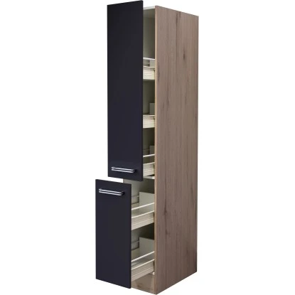 Flex-Well Exclusiv Apotheker-Hochschrank Lara 30 Cm Anthrazit-San Remo Eiche 1 Flex-Well Exclusiv Apotheker-Hochschrank Lara 30 Cm Anthrazit-San Remo Eiche