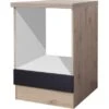 Flex-Well Exclusiv Herdumbauschrank Lara 60 Cm Anthrazit-San Remo Eiche