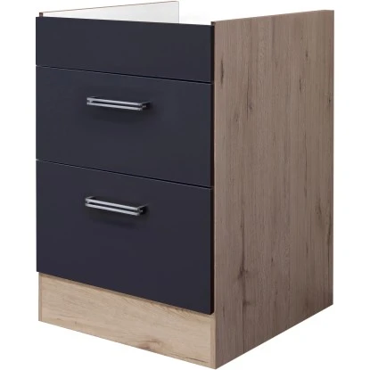 Flex-Well Exclusiv Kochstellenschrank Lara 60 Cm Ohne Arbeitsplatte Anthrazit - 1 Flex-Well Exclusiv Kochstellenschrank Lara 60 Cm Ohne Arbeitsplatte Anthrazit -
