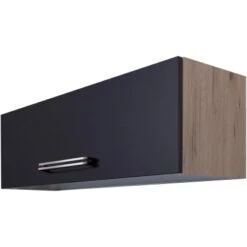 Flex-Well Exclusiv Kurz-Hängeschrank Lara 100 X 32 Cm Anthrazit-San Remo Eiche