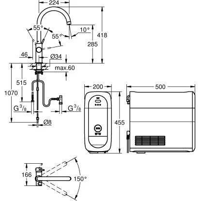 Grohe Spültischbatterie Blue Home Start Chrom Mit Hohem Auslauf 4 Grohe Spültischbatterie Blue Home Start Chrom Mit Hohem Auslauf – Bild 4