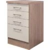 Flex-Well Exclusiv Schubkastenschrank Orlando 50 Cm Kaschmir Glanz-Sonoma Eiche