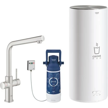Grohe L-Auslauf Armatur Und Boiler Red Duo L-Size Supersteel 1 Grohe L-Auslauf Armatur Und Boiler Red Duo L-Size Supersteel