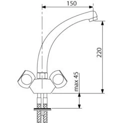 Sanitop-Wingenroth Zweigriff-Küchenarmatur Como Chrom -Küchenbedarf Geschäft 534286 3711 3