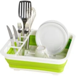 Wenko Geschirrabtropfer Faltbar Weiß-Grün 19 Wenko Geschirrabtropfer Faltbar Weiß-Grün -Küchenbedarf Geschäft 54770100 4008838164853 01