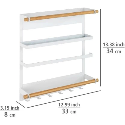 Wenko Küchenregal Magna Magnetisches Regal Zur Befestigung Ohne Bohren Weiß 2 Wenko Küchenregal Magna Magnetisches Regal Zur Befestigung Ohne Bohren Weiß – Bild 2