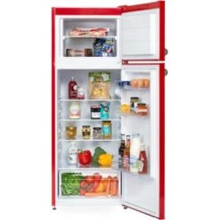 Respekta Kühl-Gefrierkombination KS144 Vintage VC Rot -Küchenbedarf Geschäft 571958 4384 KS144VRA 04