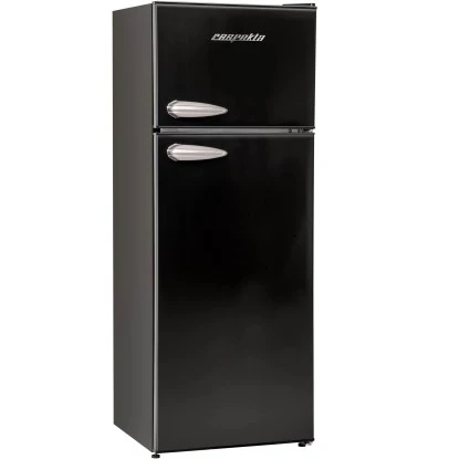 Respekta Kühl-Gefrierkombination KS144 Vintage VC Schwarz 1 Respekta Kühl-Gefrierkombination KS144 Vintage VC Schwarz